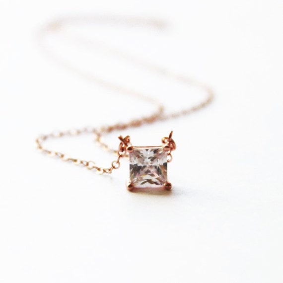 dainty cz necklace