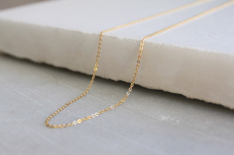 Ultra Dainty Simple Chain Necklace, Thin Gold Necklace Silver or Rose, Simple Necklace, Link Necklace, Dainty Chain The Silver Wren image 7