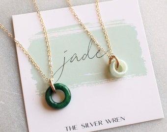 Ultra Dainty Jade Necklace, Necklaces for Women, Dainty Necklace, Good Luck Gift, Layer Jewelry, Women's Necklace, Good Luck Gift