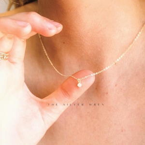 Ultra TINY Pendant Necklace, Dainty Necklace, Jewelry, Necklace, Gift for Her, Minimalist Jewelry, Layer Jewelry, Birthday Gift