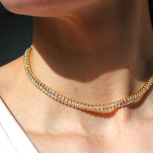 Tennis Necklace, Bridal Jewelry Crystal Tennis Necklaces for Women, Tennis Necklace Womens Gifts Jewelry, Gifts for Her