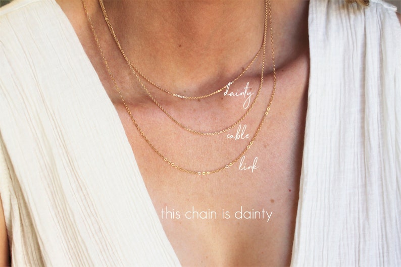 Ultra Dainty Simple Chain Necklace, Thin Gold Necklace Silver or Rose, Simple Necklace, Link Necklace, Dainty Chain The Silver Wren image 6