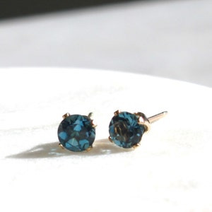 London Blue Topaz Stud Earrings, Earrings for Women, Earrings, Blue Topaz Jewelry, Jewelry Gift, Gifts for Her, Jewelry, Topaz Earrings