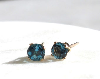 London Blue Topaz Stud Earrings, Earrings for Women, Earrings, Blue Topaz Jewelry, Jewelry Gift, Gifts for Her, Jewelry, Topaz Earrings