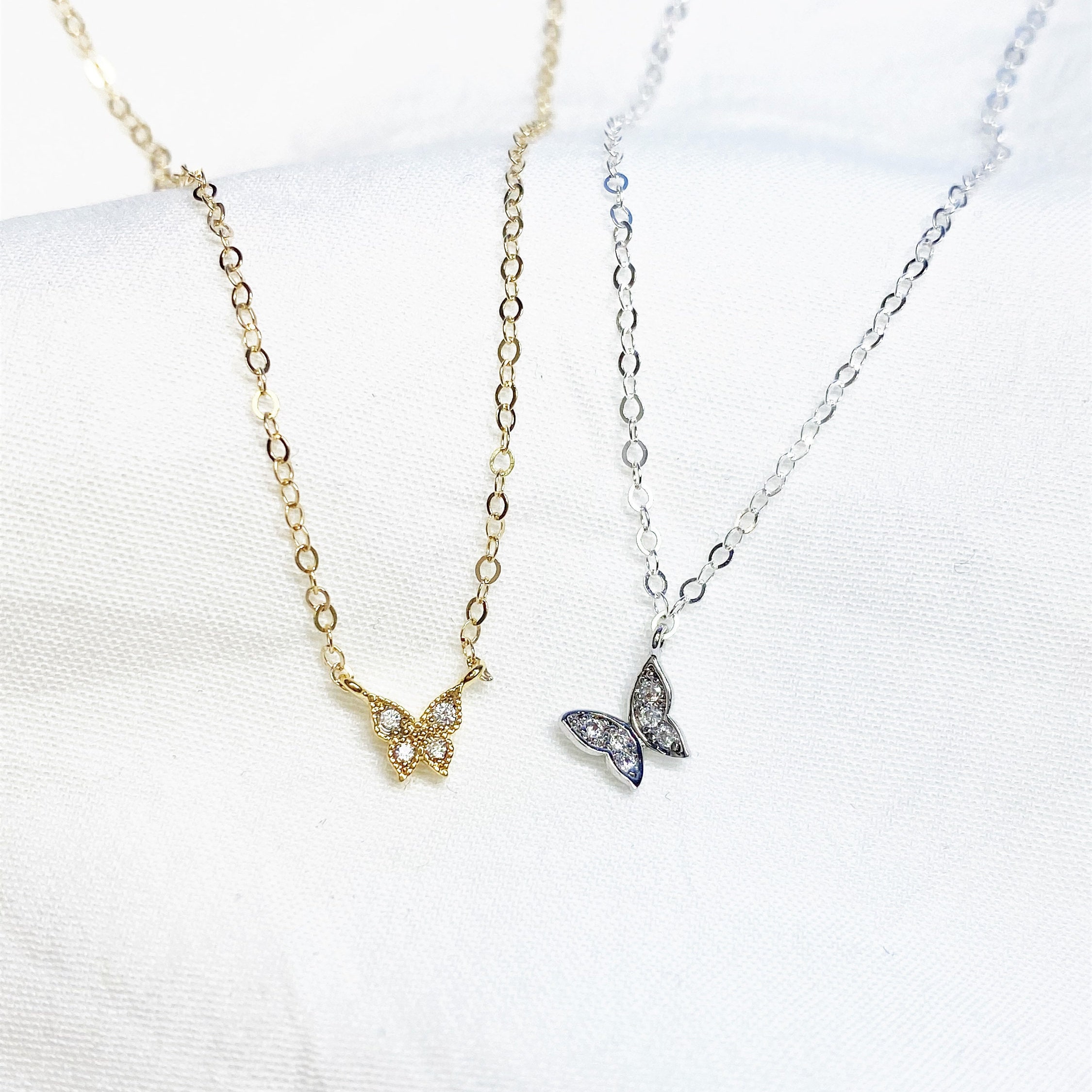 Ultra Tiny Butterfly Necklace Butterfly 