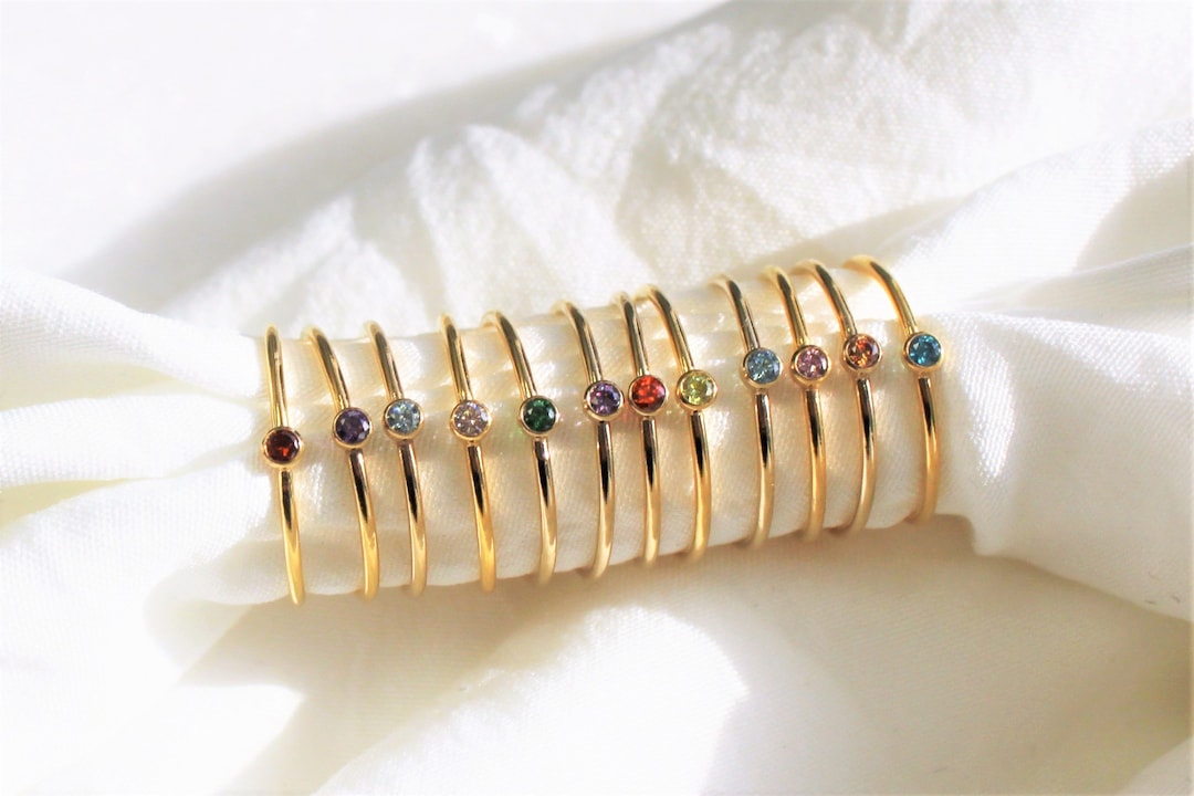 Rings for Women Tiny Birthstone Ring Gold Ring Birthday Gifts