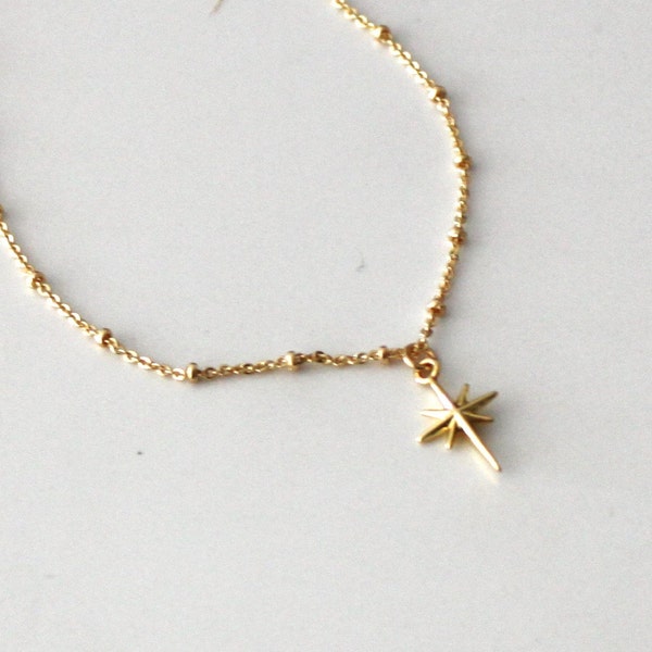 Polaris Star Dainty Necklace, Star Necklace, Dainty Gold Necklace, Delicate Jewelry, Necklaces for Her, Gift for Her Jewelry Birthday Gifts