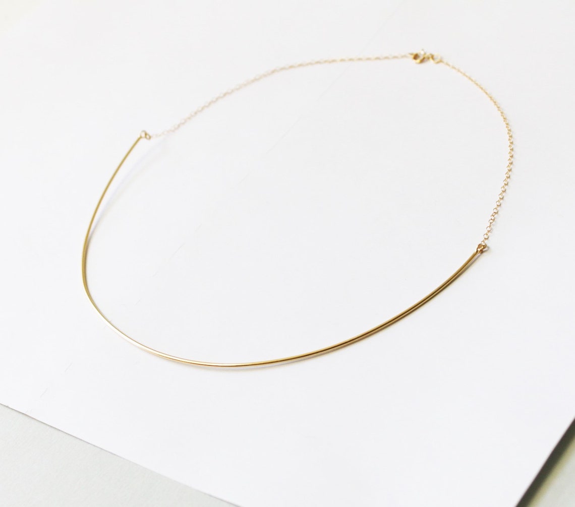 Simple Gold Necklace Silver Necklace Minimal Necklace Etsy