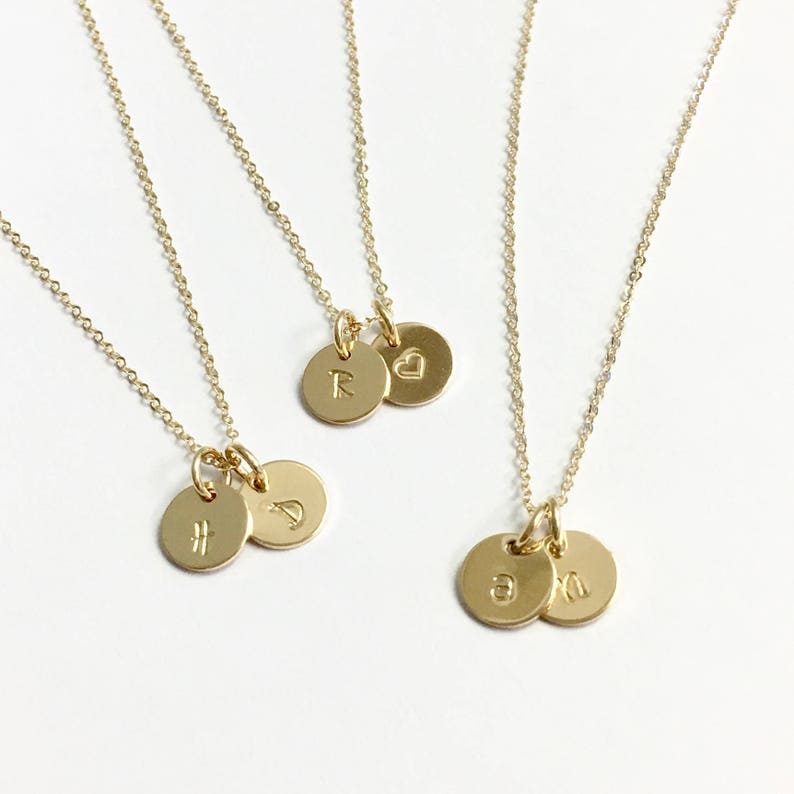 TINY Initial Necklace, Dainty Initial Necklace, Silver, Rose or Gold Personalized Necklace, Layering Necklace, Little Initial Necklace image 4