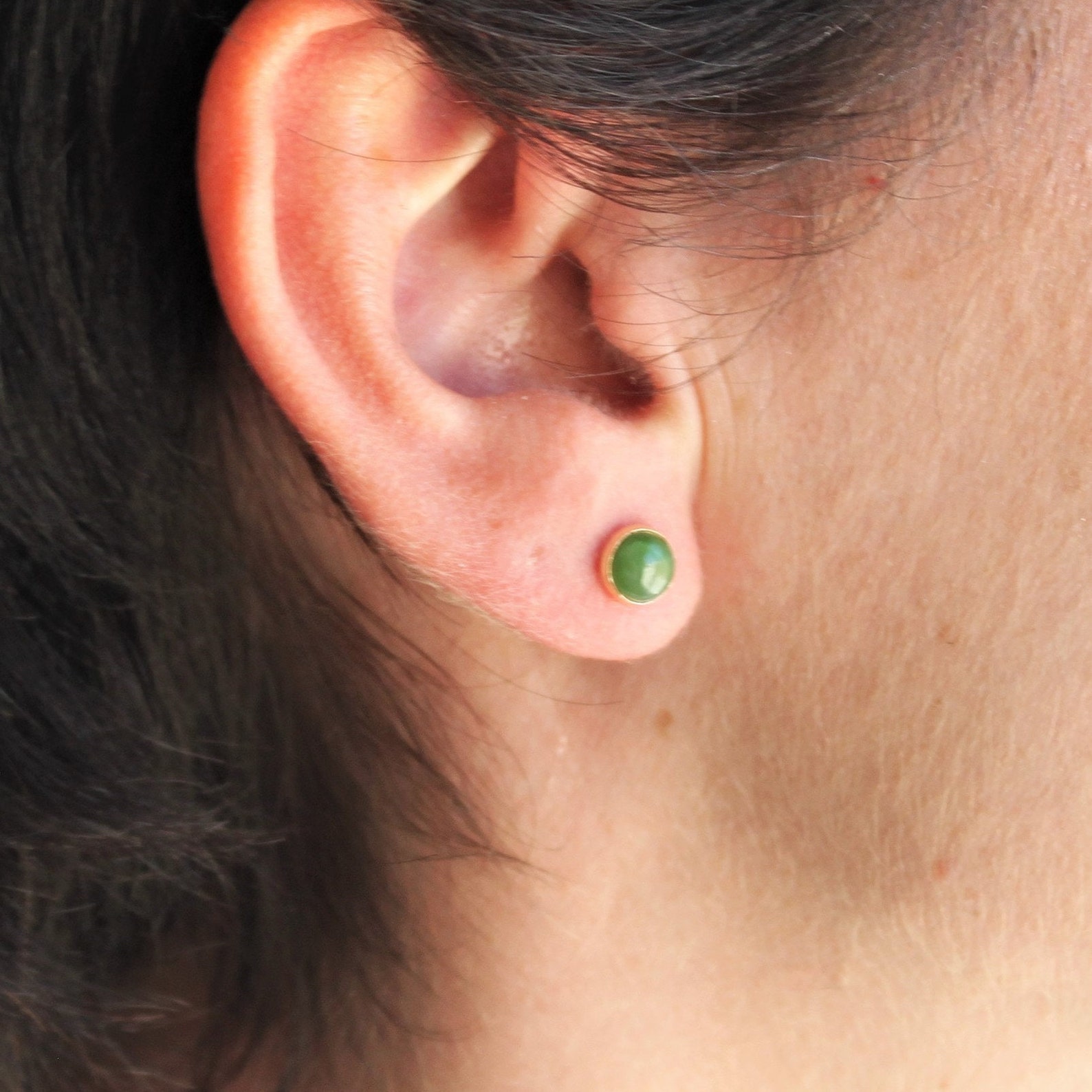 Jade Stud Earrings Earrings Studs Jade Earrings Gold Studs Etsy