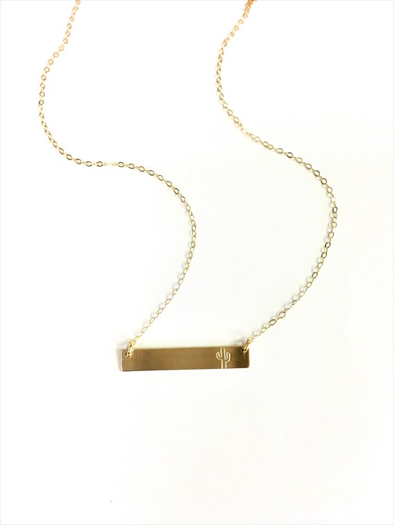 Dainty Gold Bar Necklace Gold Bar 