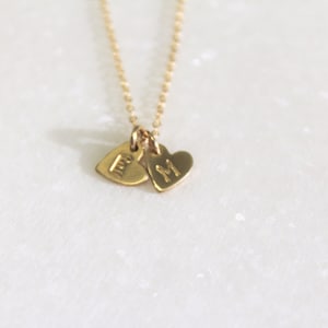 TINY heart Initial Necklace, Dainty Initial Necklace, Silver, Rose or Gold Personalized Necklace, Layering Necklace, Little Initial Necklace image 3