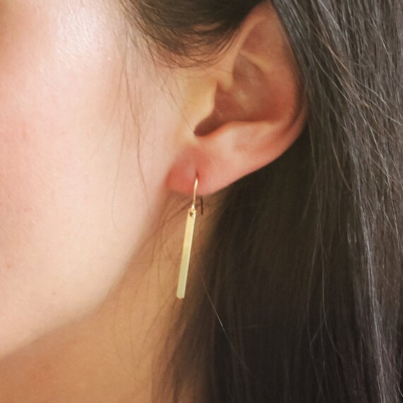 Gold Earrings Minimalist Jewelry 