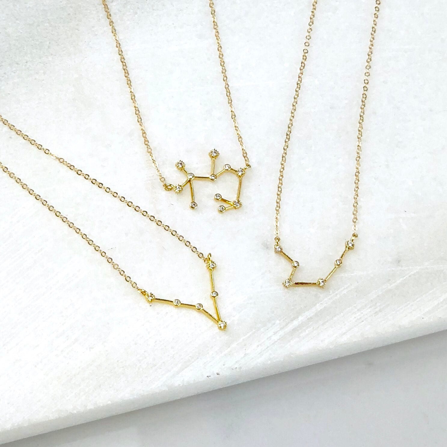 Dainty Constellation Necklace Zodiac 