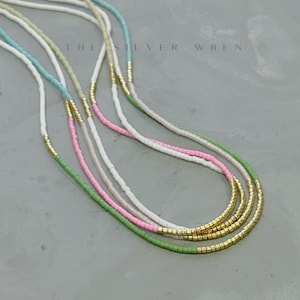 Seed Bead Necklaces for Women, Beaded Necklace, Seed Bead, Necklace, Dainty Necklace, Dainty Jewelry, Layer Necklace, Gifts for Her