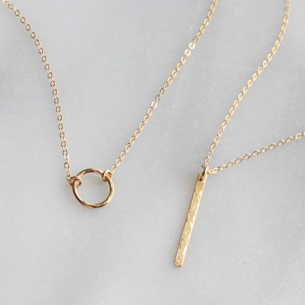 Gold Necklace Simple Necklace - Etsy