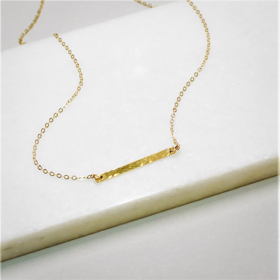 Petite store bar necklace
