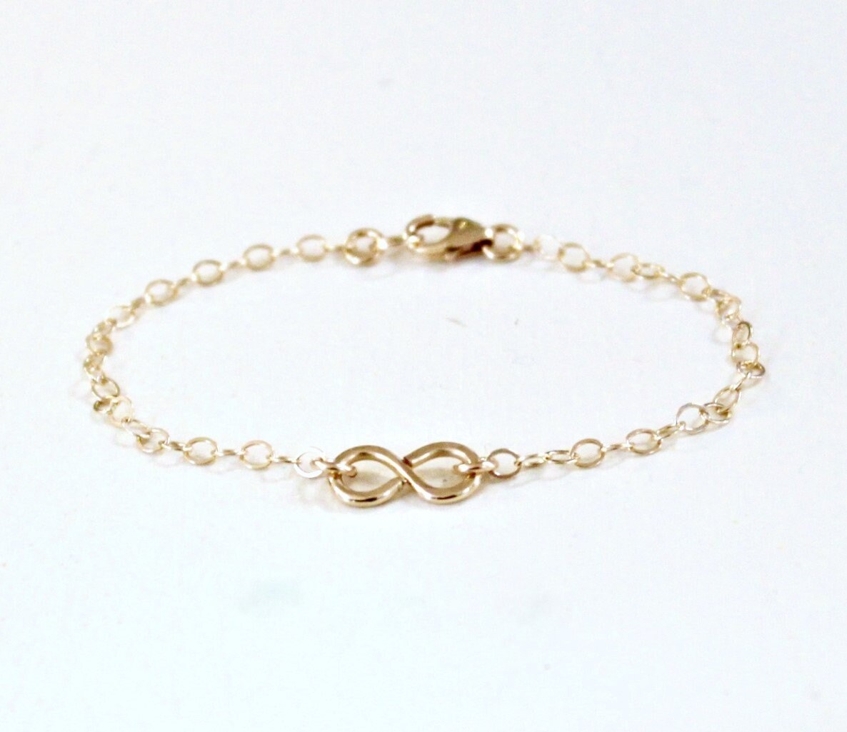 Bracelets For Women, Gold Infinity Bracelet, Gold Filled, Dainty Gold