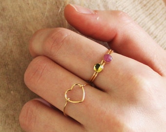 Ringen voor vrouwen, Sierlijke Geboortesteen Ring, Gouden Ring, Verjaardagscadeaus, Moederdag Sieraden, Stapelring, Geschenken voor moeder, Sierlijke Ring