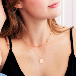 Large Link Gold Chain, Gold Necklace, Necklaces for Women, Necklace, Layer Necklace, Gifts for Her,