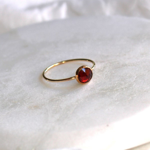 Garnet Ring, Dainty Gold Ring, Ring Gold, Rings for women, Gifts For Women, Garnet Jewelry for Her, Gifts for her, Ring