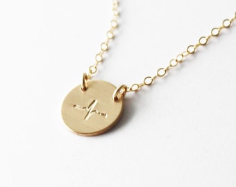 Heartbeat Necklace/ Gold or Silver/ EKG Necklace/ Everyday Wear/ Layering Necklace/ Pulse Lifeline Gift Sister Friend Necklace