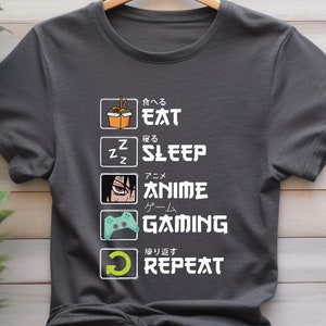 Eat Sleep Anime Game Repeat Shirt, Anime fan Shirt, Anime Lover Shirt