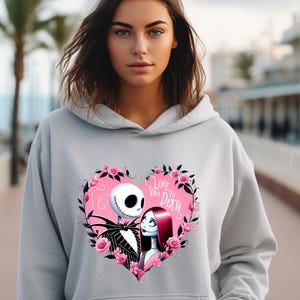 Nightmare Valentine Couple Hoodie, Valentine Movie Couple, Halloween Nightmare Friends Hoodie, Horror Movies Character Valentines Hoodie