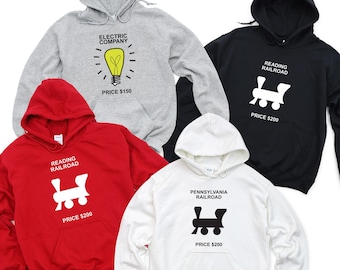 Monopoly Game Halloween Costume Hoodie, Monopoly Game Cards Cosplay Hoodie, Monopoly Game Costume Halloween Group Hoodie