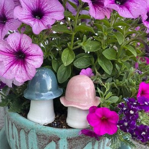Mini Ceramic Garden Mushroom