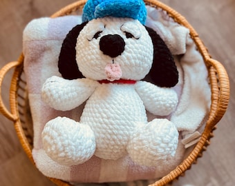 Wzór szydełkowy na Olafa, Wzór szydełkowy na Snoopy'ego, Wzór szydełkowy na uroczego pieska amigurumi, Wzór szydełkowy na Fistaszki amigurumi, Wzór szydełkowy na szczeniaka