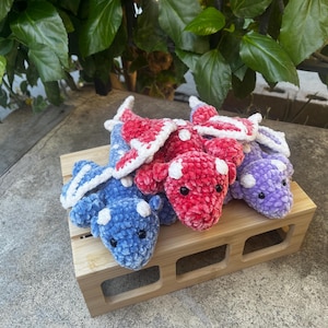 Custom Crochet Dragon Plush, Dragon Toy for Children and Kids, Dungeon and Dragon Gifts, Baby Dragon Plush, Dragon Lover Gift