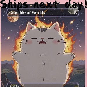 Crucible of Worlds - Cute Proxy | Carta de Arte Completa Alter Personalizada | Comandante EDH | MuraProxyArt