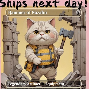Hammer of Nazahn, Cute Proxy | Commander EDH | Custom Alter Full Art Card | MuraProxyArt