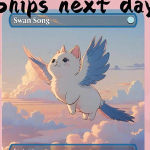 Swan Song - Cute Proxy | Custom Alter Full Art Card | Commander EDH | MuraProxyArt