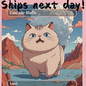 Cascade Bluffs - Proxy de Terra com Filtros Bonitos | Carta de Arte Completa Alterada Personalizada | Comandante EDH | MuraProxyArt