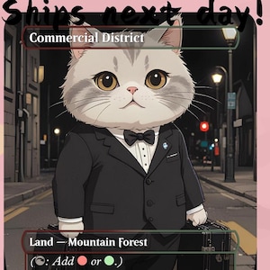 Commercial District - Cute Surveil Land Proxy | Custom Alter Full Art Card | Commander EDH | MuraProxyArt
