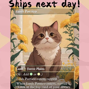 Lush Portico - Cute Surveil Land Proxy | Custom Alter Full Art Card | Commander EDH | MuraProxyArt