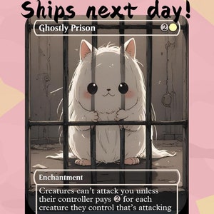Ghostly Prison - Cute Proxy | Carta de arte personalizada Alter Full | Comandante EDH | MuraProxyArt
