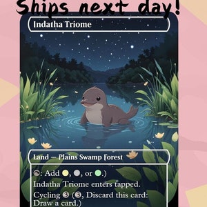 Triome Indatha - Proxy de Terra Triome Fofo | Carta de Arte Completa Alterada Personalizada | Comandante EDH | MuraProxyArt