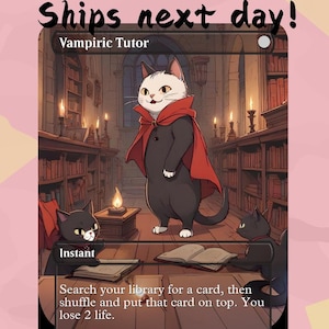 Tutor Vampírico - Cute Proxy | Carta de Arte Personalizada Alter Full | Comandante EDH | MuraProxyArt