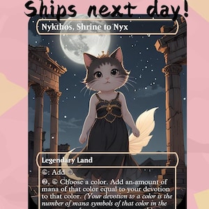 Santuário de Nykthos para Nyx - Proxy Fofo | Carta de Arte Completa de Alteração Personalizada | Comandante EDH | MuraProxyArt