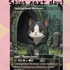 Necrotério Subterrâneo - Proxy de Terra de Vigilância Fofo | Carta de Arte Completa Alterada Personalizada | Comandante EDH | MuraProxyArt