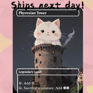 Phyrexian Tower - Cute Proxy | Custom Alter Full Art Card | Commander EDH | MuraProxyArt