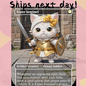 Esper Sentinel - Tarjeta proxy linda / Alter personalizada con arte completo / Commander EDH / MuraProxyArt