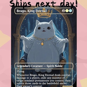 Brago, King Eternal - Süßer Proxy | Benutzerdefinierte Alter voller Kunst Karte | Kommandant EDH | MuraProxyArt