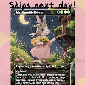Sra. Bumbleflower - Tarjeta proxy linda / Altar personalizado con arte completo / Commander EDH / MuraProxyArt