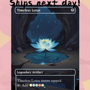 Lótus Atemporal - MTG Cute Proxy | Carta de Arte Completa Alterada Personalizada | Comandante EDH | MuraProxyArt