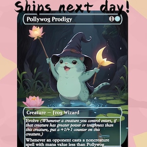 Pollywog Prodigy - Cute Proxy | Carta de Arte Personalizada Alter Full | Comandante EDH | MuraProxyArt