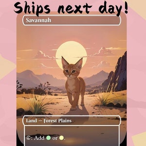 Savannah - Proxy Dual Land Fofo | Carta de Arte Completa Alter Personalizada | Comandante EDH | MuraProxyArt
